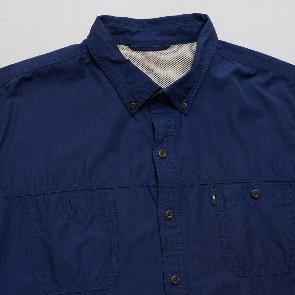 G.H. Bass Mens 2XL Navy Utility Shirt Button Down Outdoor Workwear - Picture 10 of 14